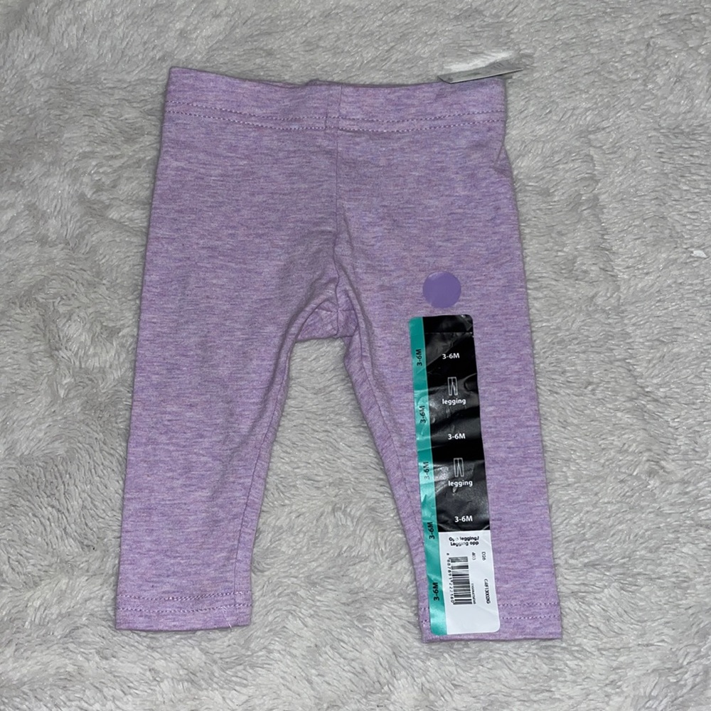 (3 for $10)BNWT George purple 3-6 month leggings baby girl clothing